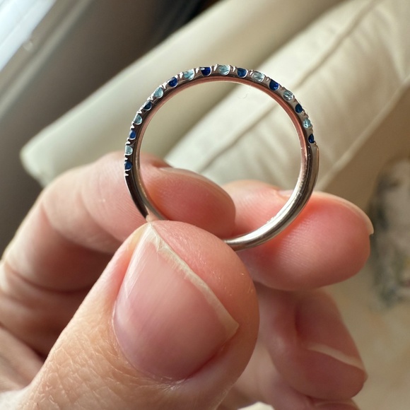 Sapphire and topaz ring - Picture 4 of 6